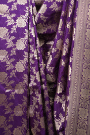 Purple Banarasi Silk Saree - SRPBSS965