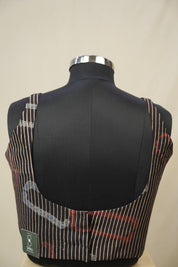 Black HBP Ajrakh Cotton Blouse - SRBACB53