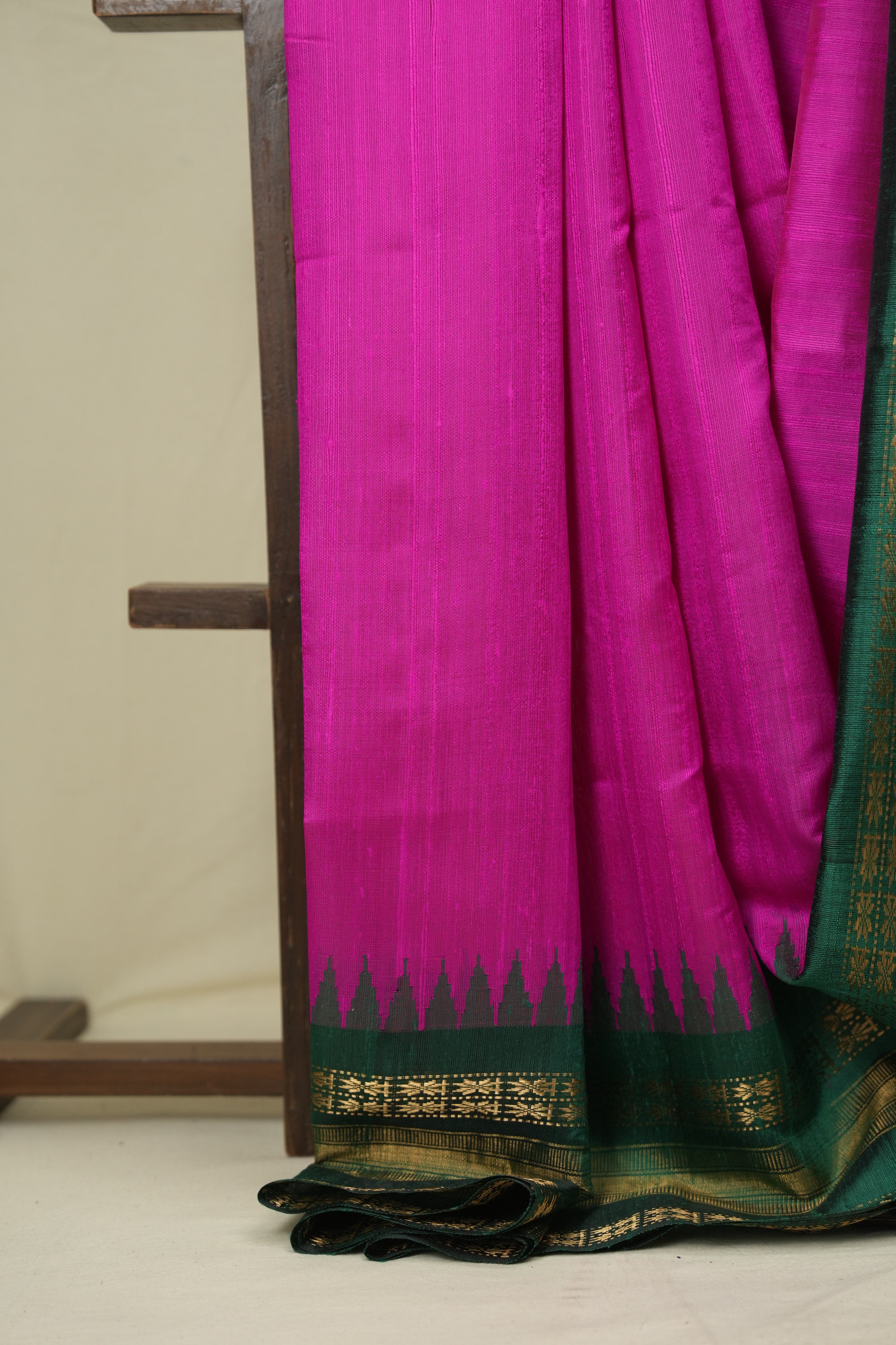 Rani Pink Raw Silk Saree - SRRPRSS1048