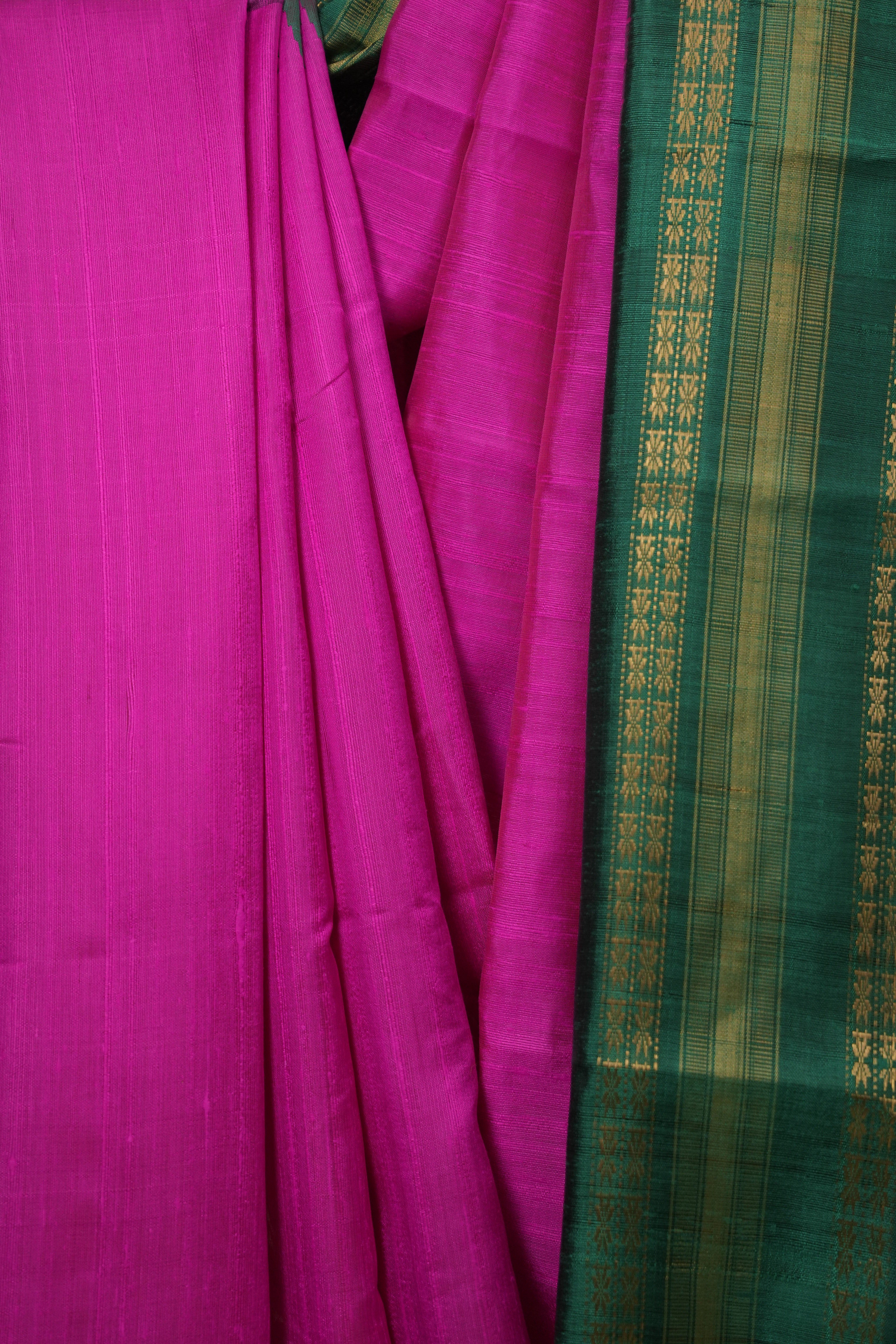 Rani Pink Raw Silk Saree - SRRPRSS1048