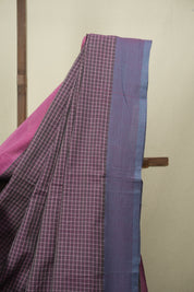 Two Tone Purple Cotton Ilkal Saree - SRPCIS1067