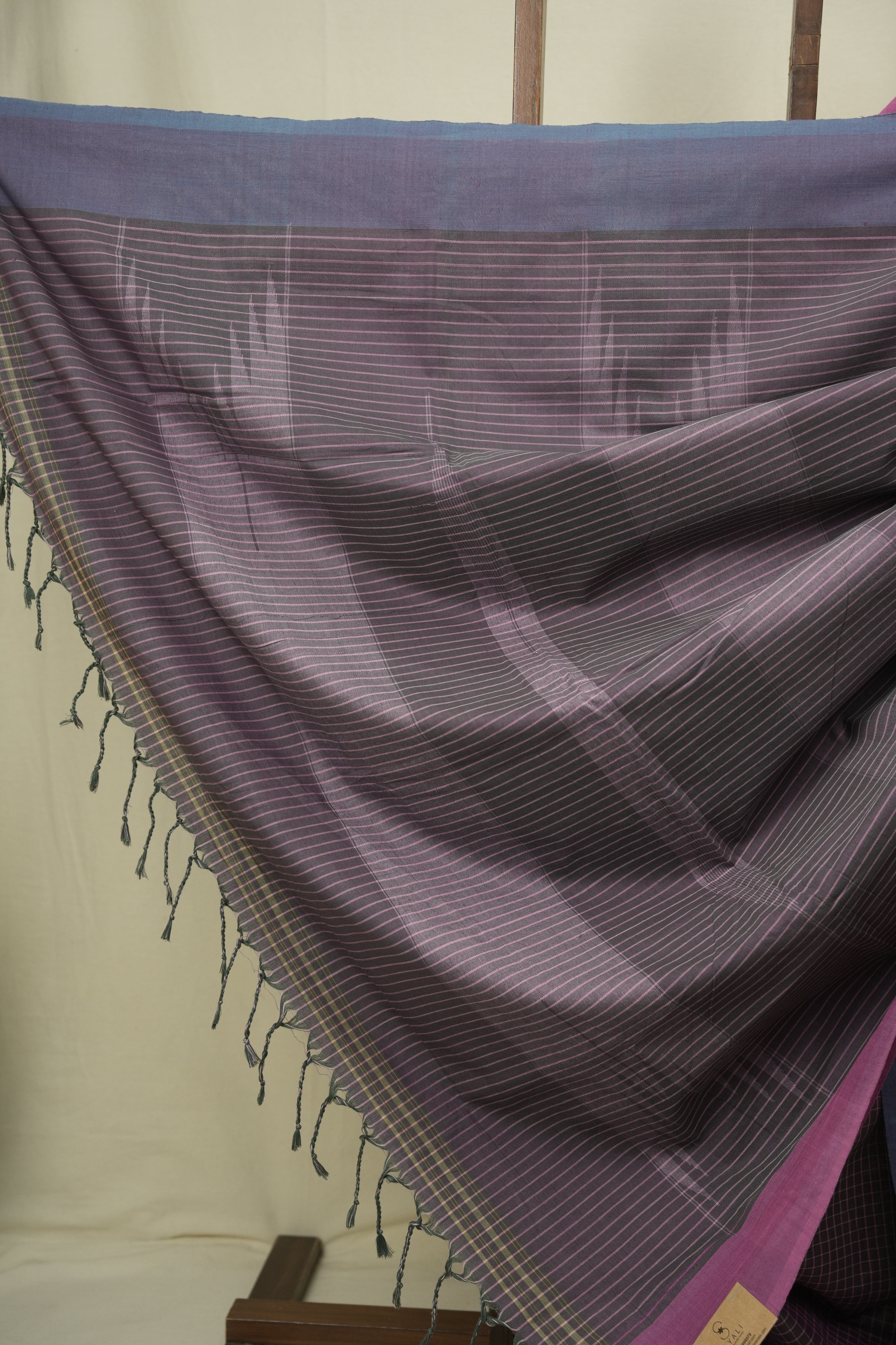 Two Tone Purple Cotton Ilkal Saree - SRPCIS1067