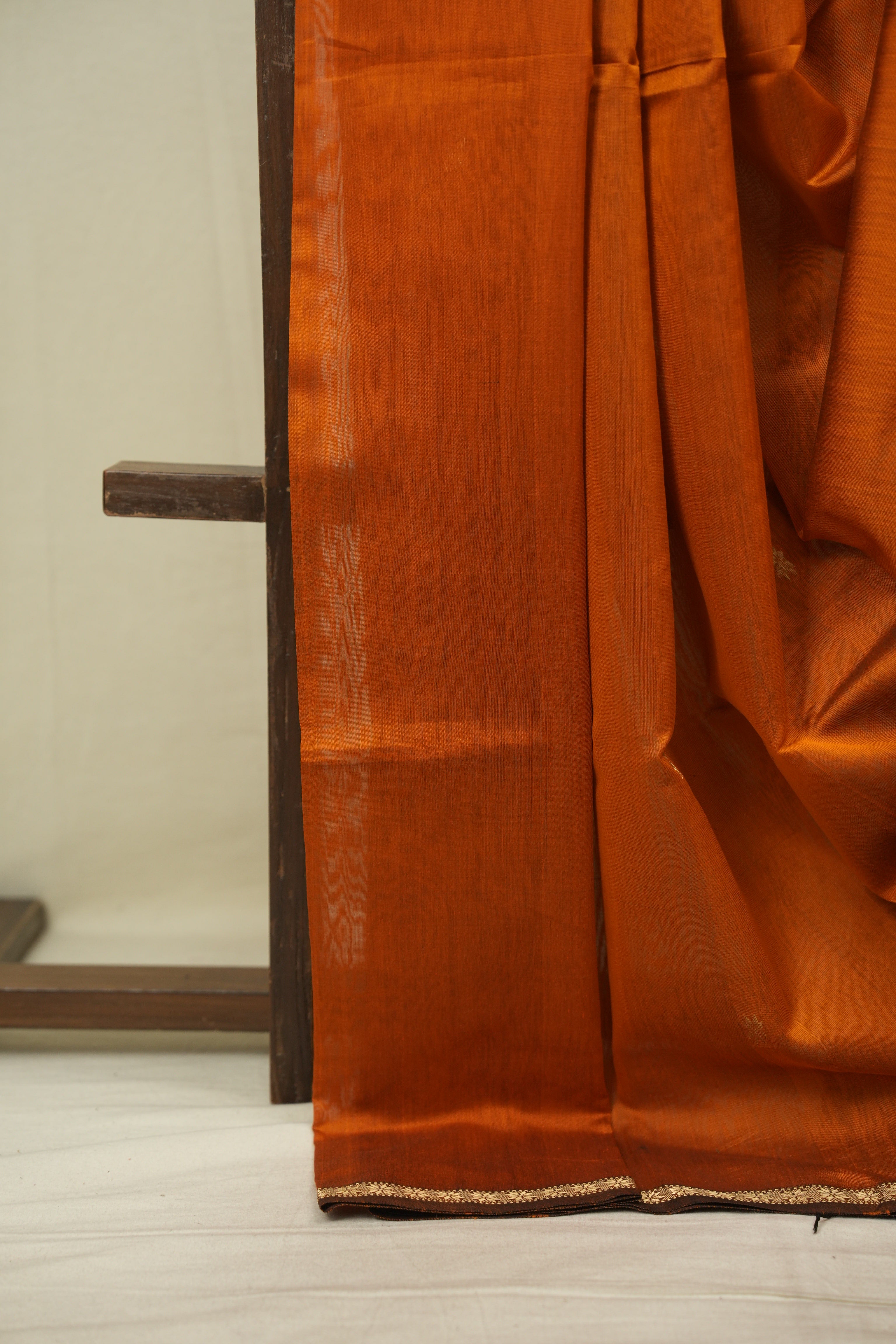 Orange Maheshwari Saree - SROMS1339