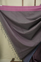 Two Tone Purple Cotton Ilkal Saree - SRPCIS1067