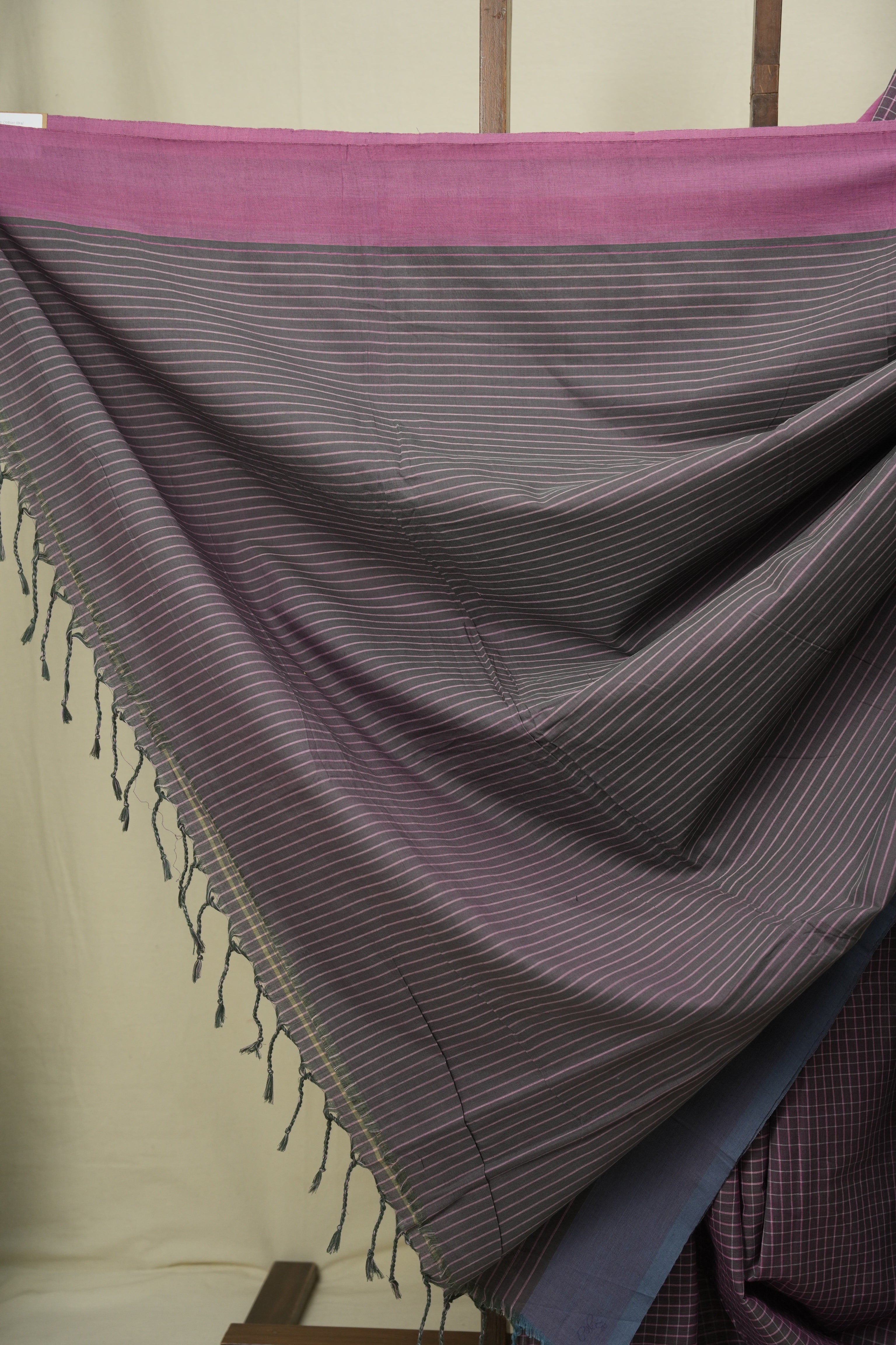 Two Tone Purple Cotton Ilkal Saree - SRPCIS1067