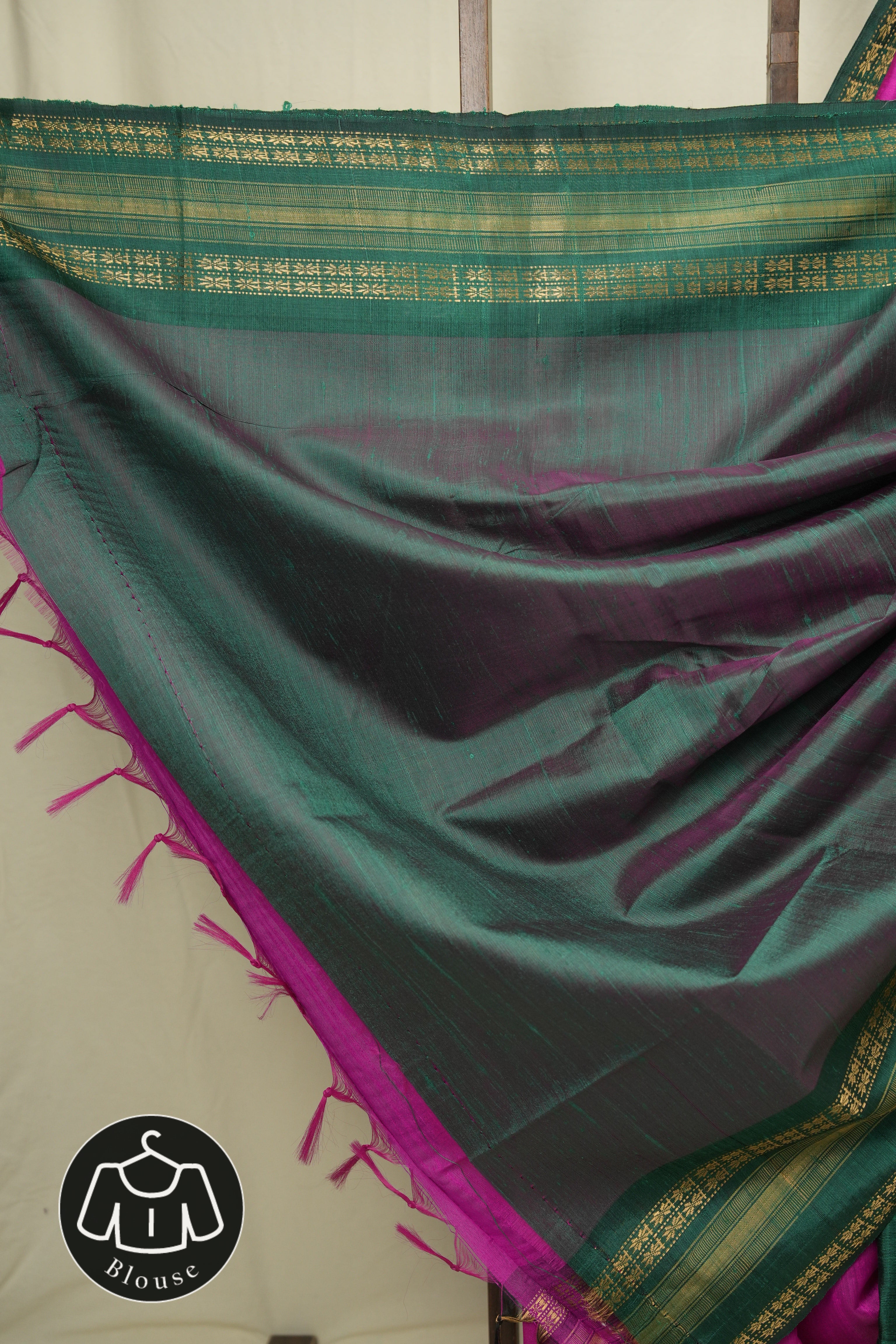 Rani Pink Raw Silk Saree - SRRPRSS1048