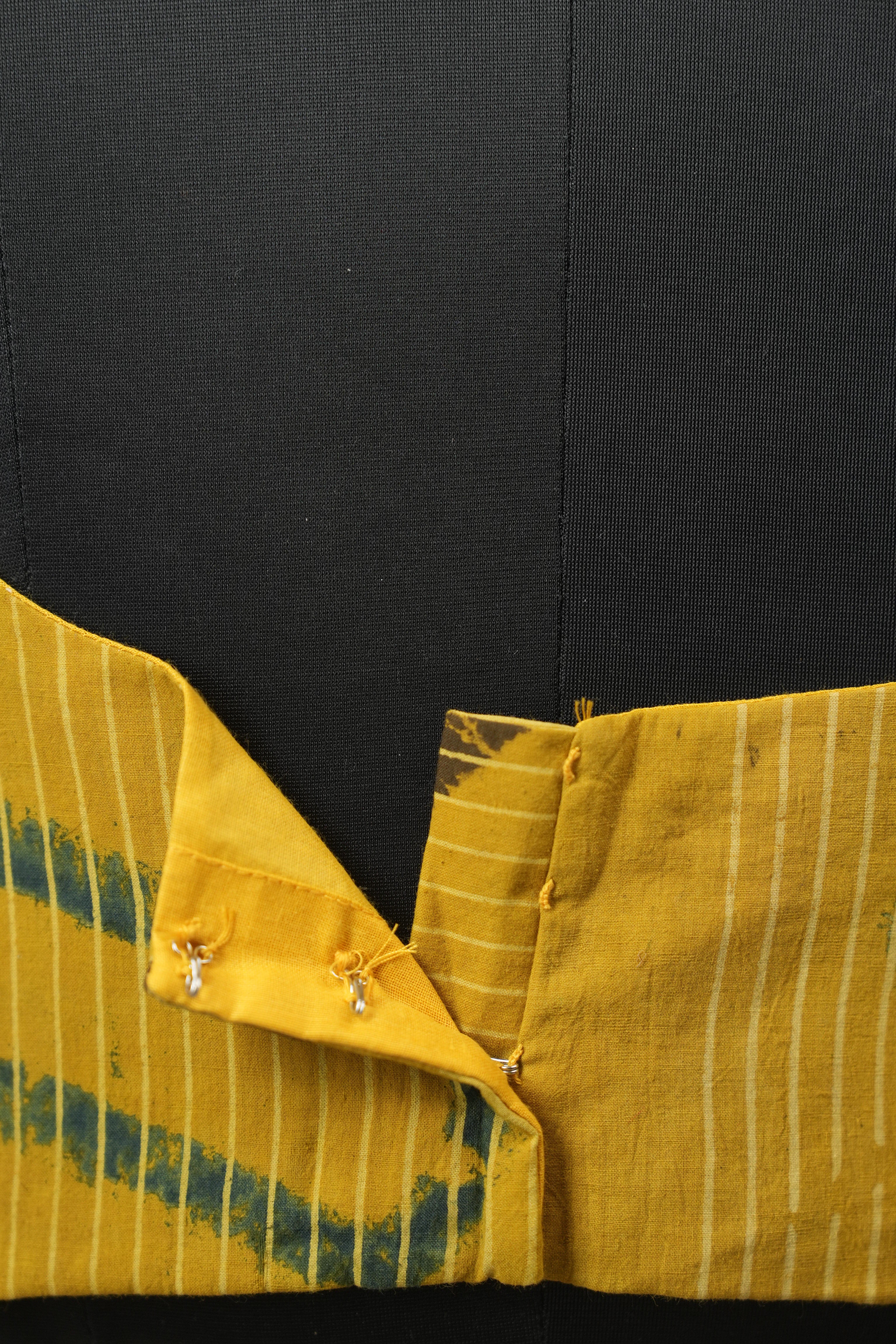 Mustard Yellow HBP Ajrakh Cotton Blouse - SRMYACB49