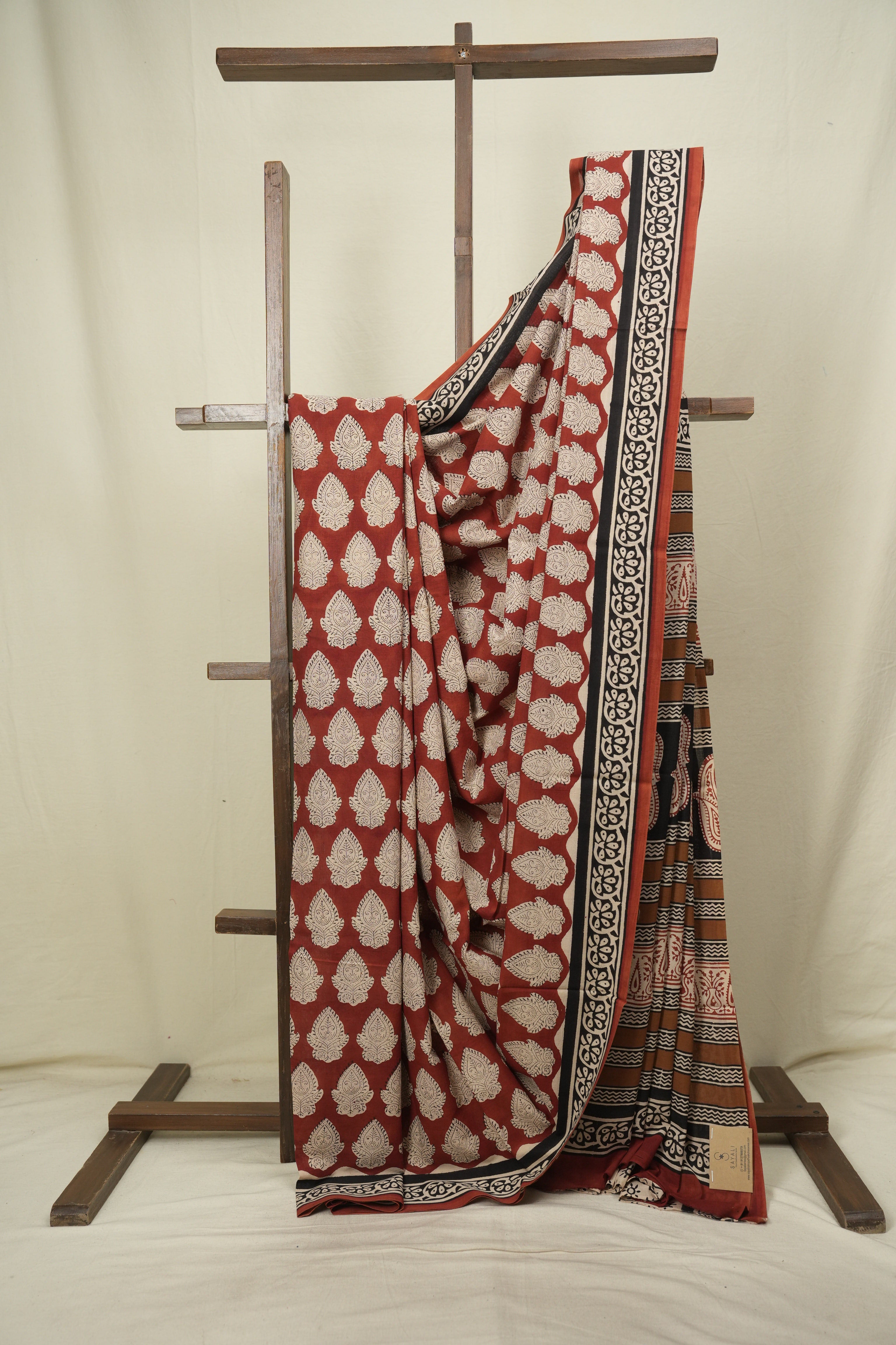Maroon HBP Cotton Saree - SRMCS3602