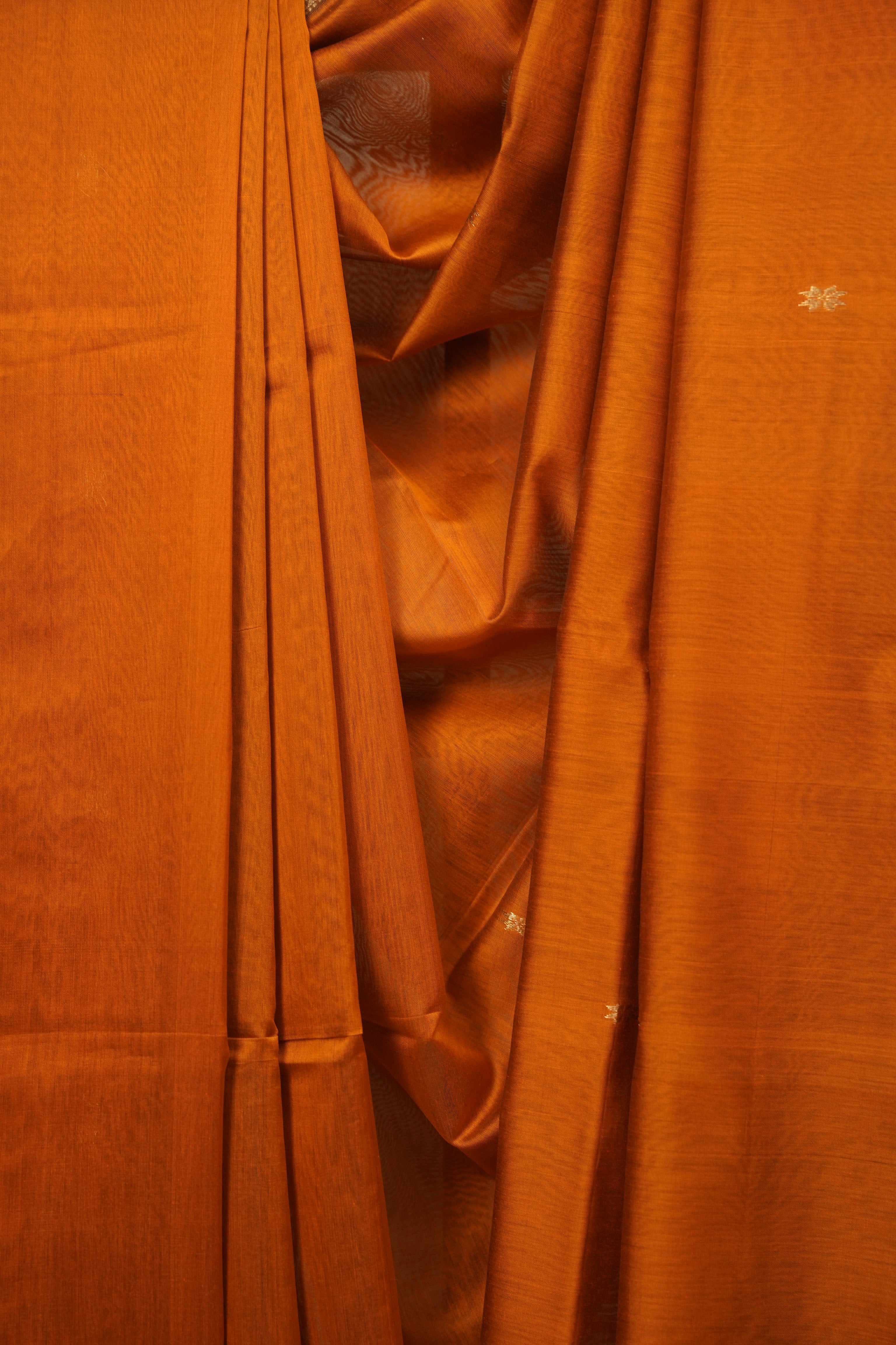 Orange Maheshwari Saree - SROMS1339