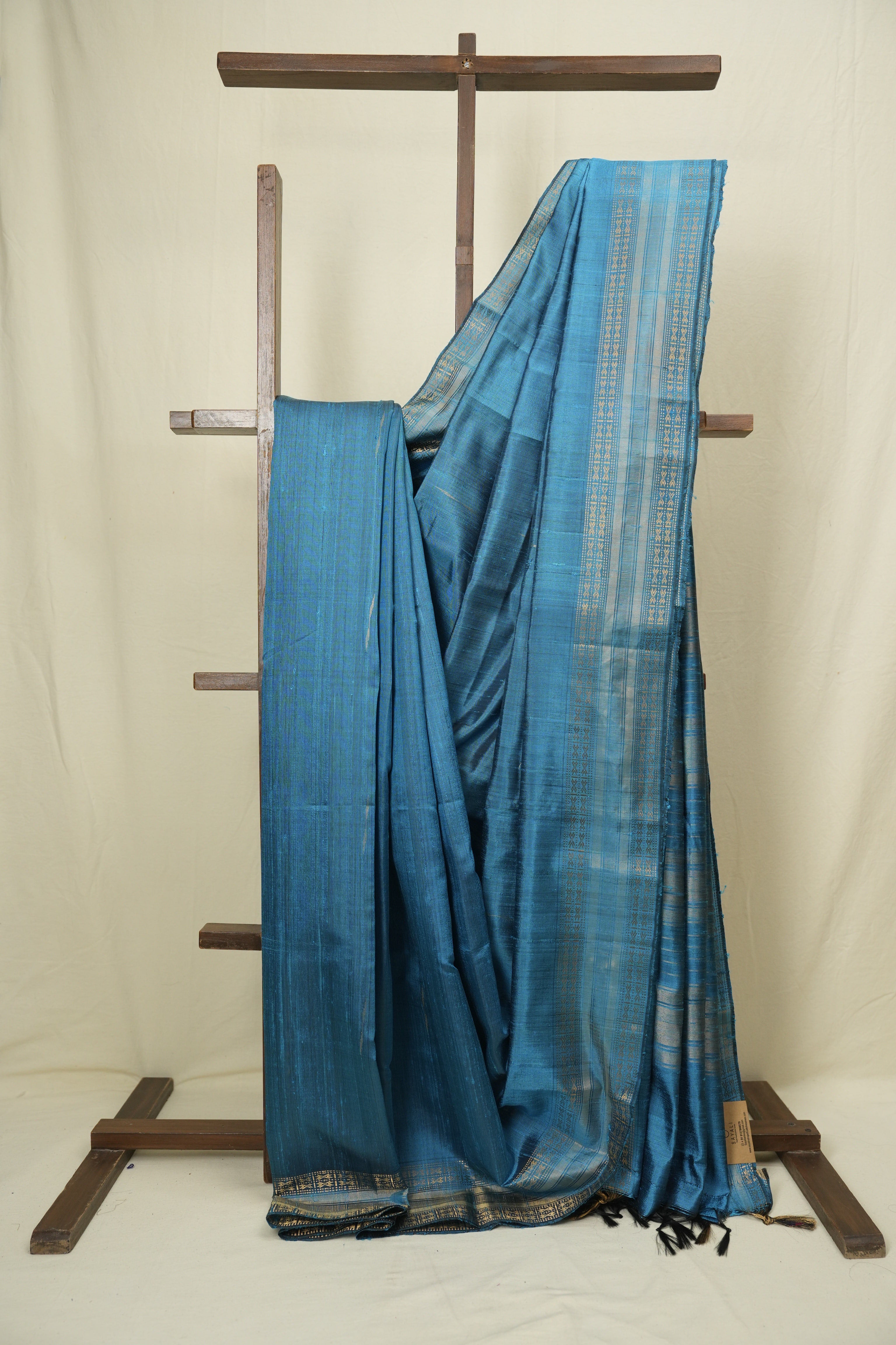Blue Raw Silk Saree - SRBRSS1040