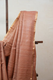 Copper Brown Tussar Silk Saree - SRCBTSS1274