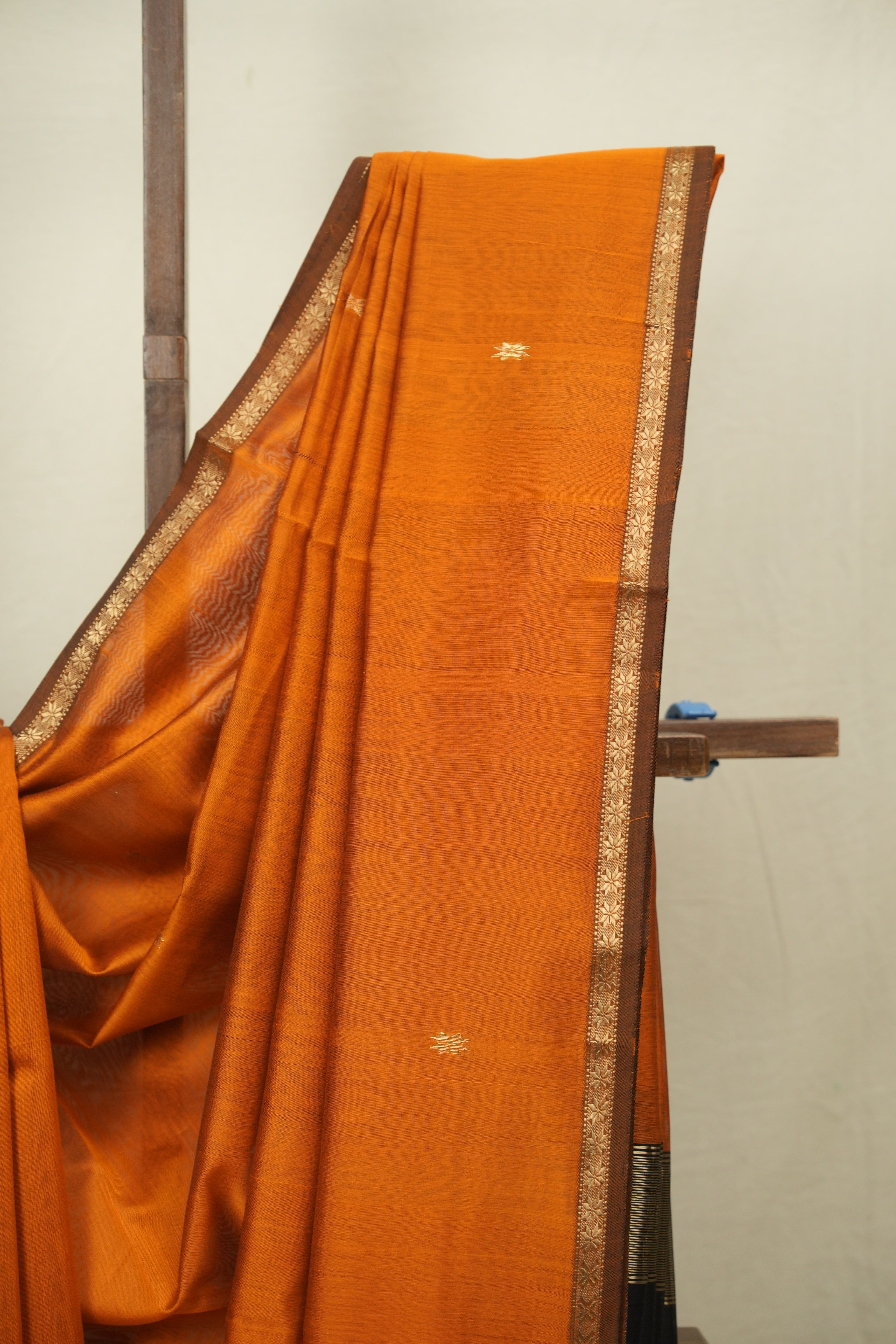 Orange Maheshwari Saree - SROMS1339