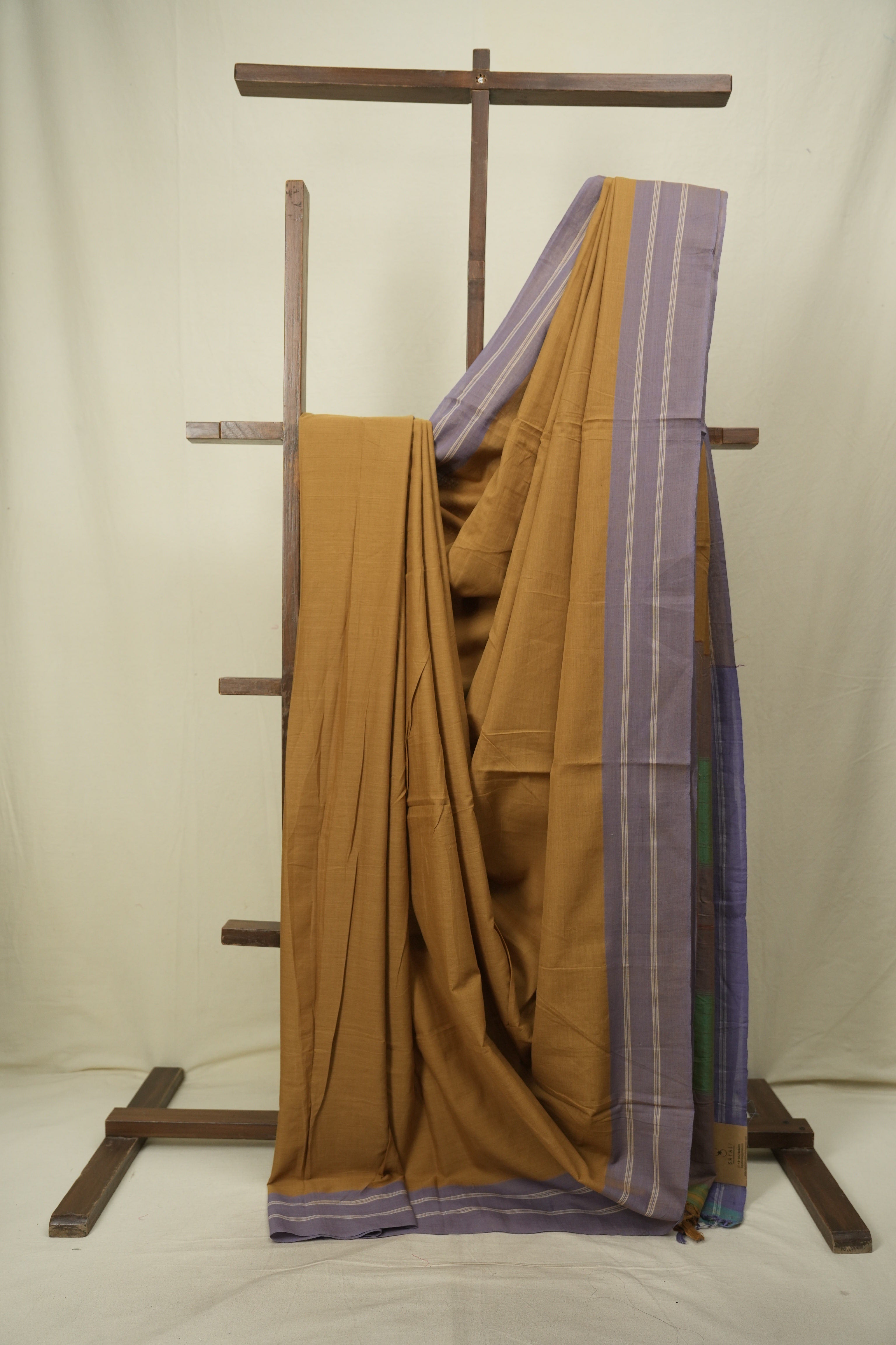 Mustard Cotton Ilkal Saree - SRMCIS1048