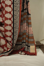 Maroon HBP Cotton Saree - SRMCS3602