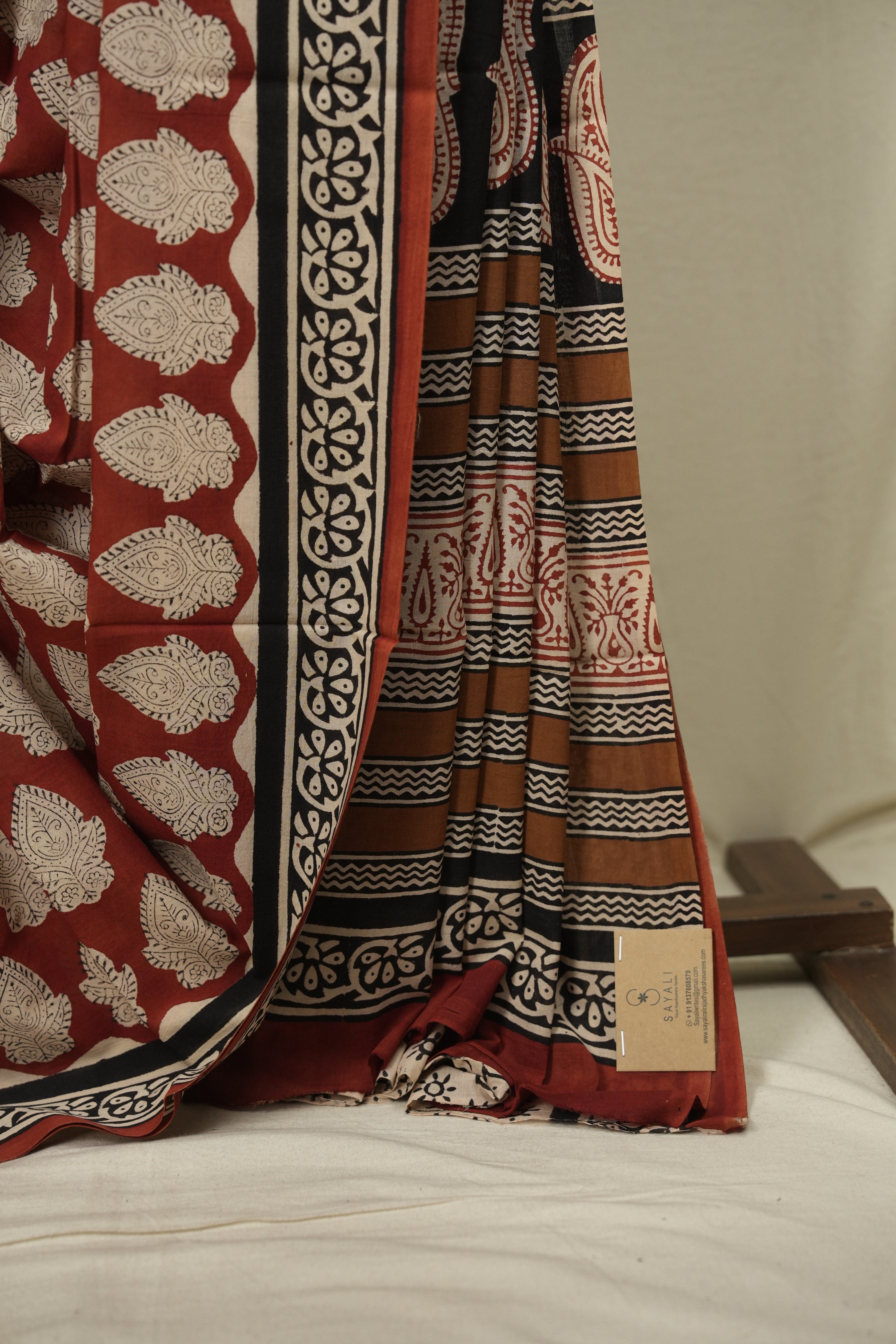 Maroon HBP Cotton Saree - SRMCS3602