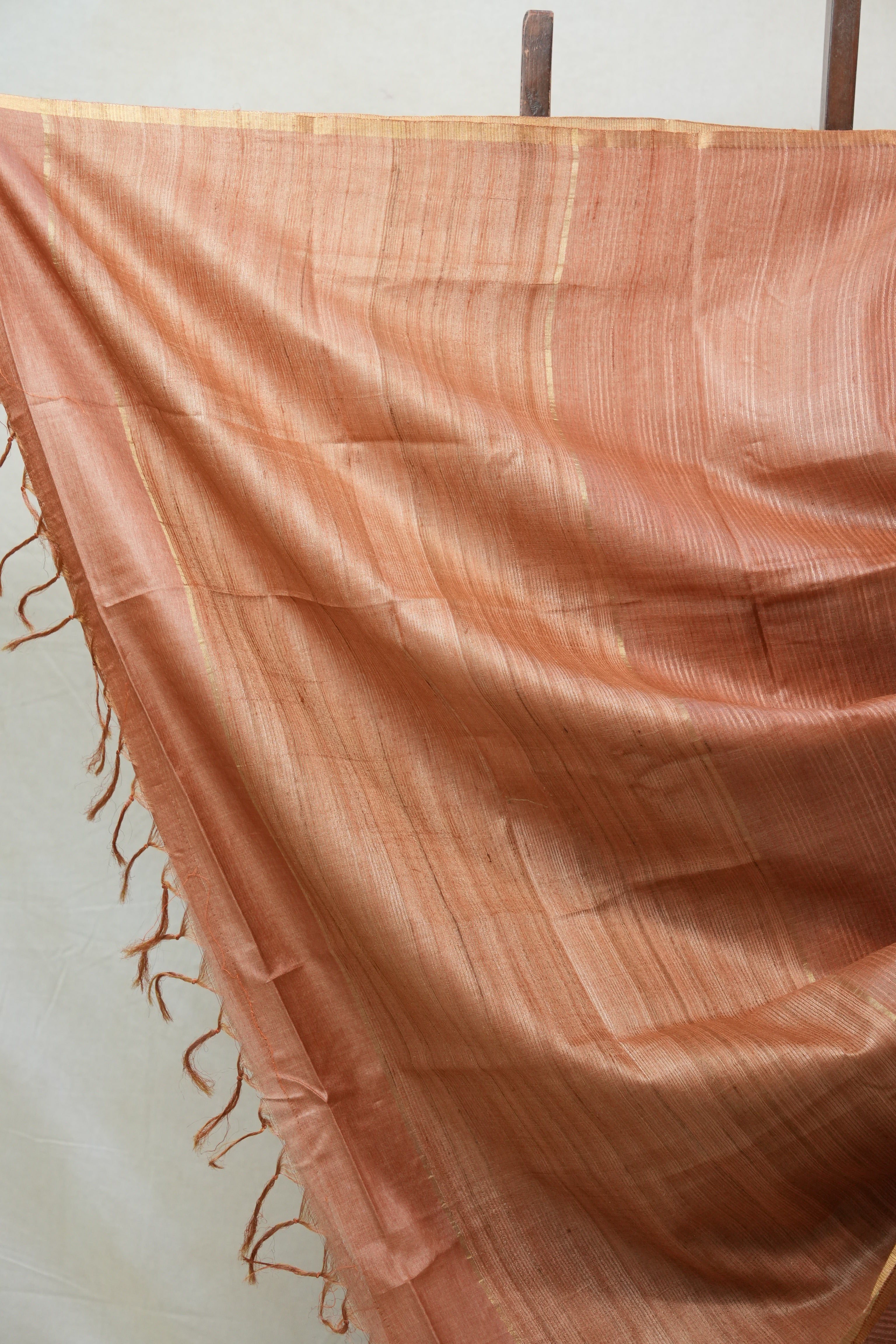 Copper Brown Tussar Silk Saree - SRCBTSS1274