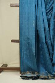 Blue Raw Silk Saree - SRBRSS1040