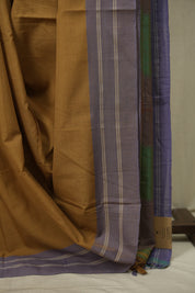 Mustard Cotton Ilkal Saree - SRMCIS1048