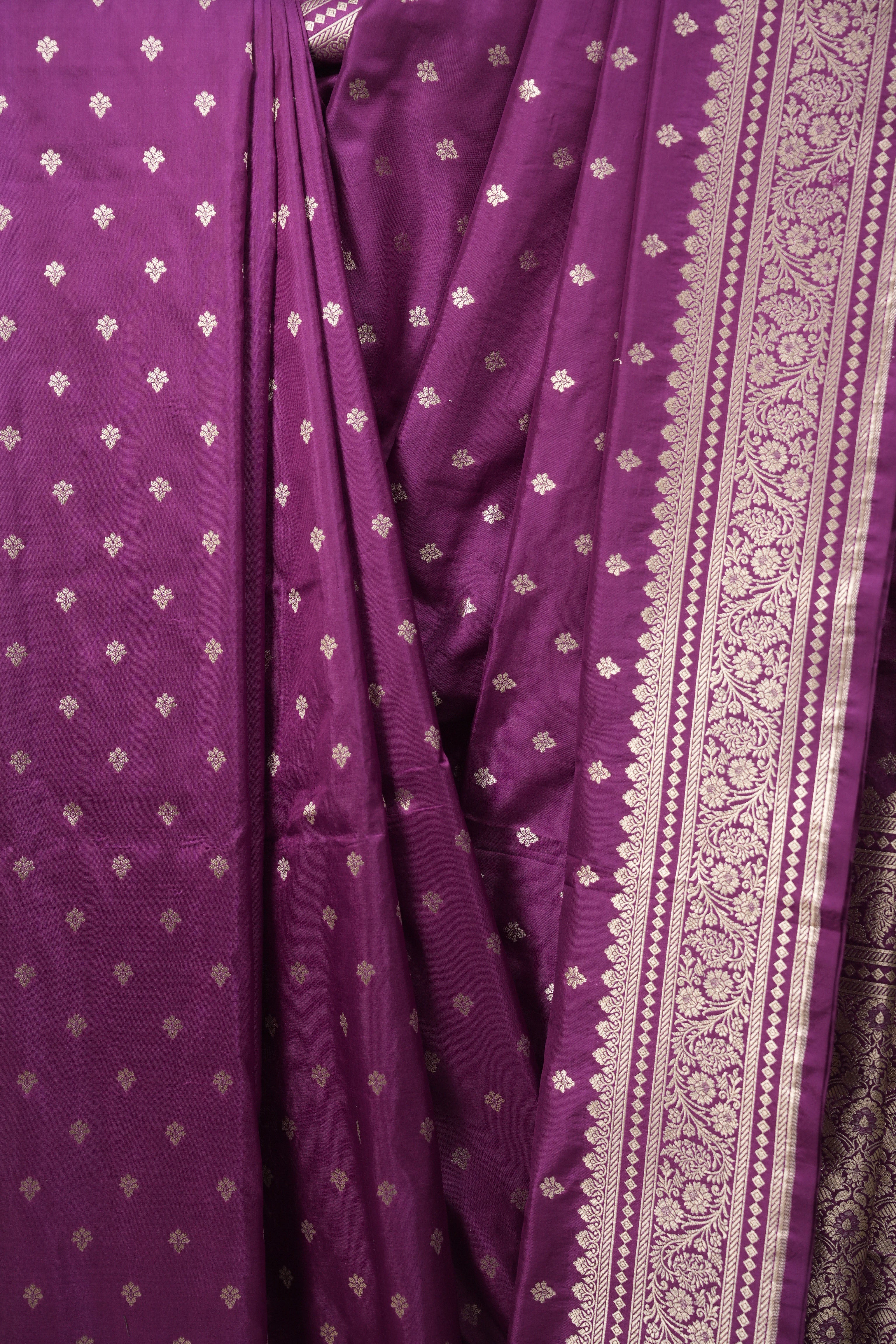 Magenta Banarasi Silk Saree - SRMBSS967
