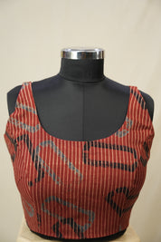 Maroon HBP Ajrakh Cotton Blouse - SRMACB54