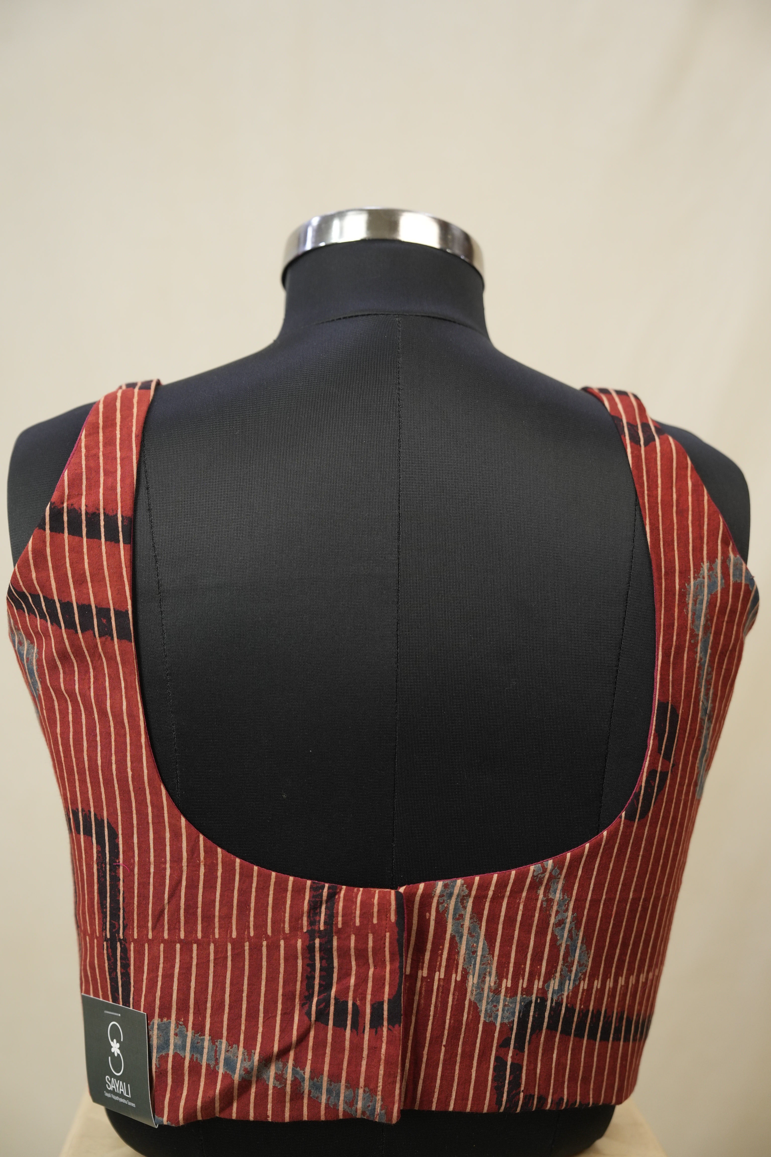 Maroon HBP Ajrakh Cotton Blouse - SRMACB54