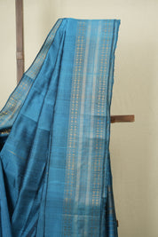 Blue Raw Silk Saree - SRBRSS1040