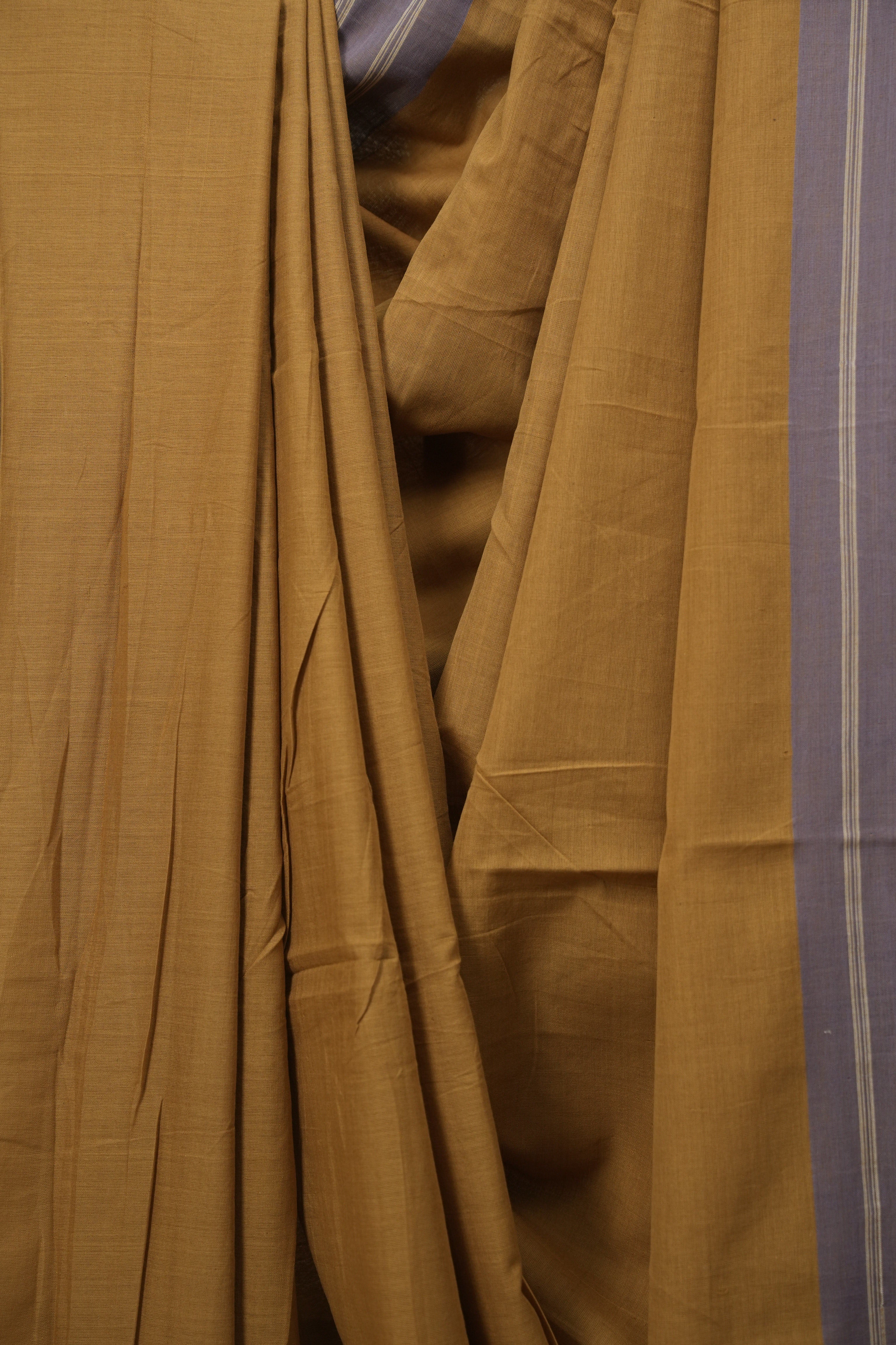 Mustard Cotton Ilkal Saree - SRMCIS1048