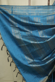Blue Raw Silk Saree - SRBRSS1040