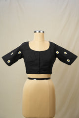 Black Cotton Blouse - SRBCB24