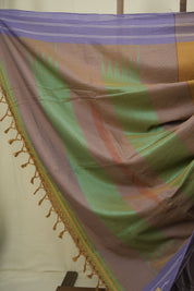 Mustard Cotton Ilkal Saree - SRMCIS1048