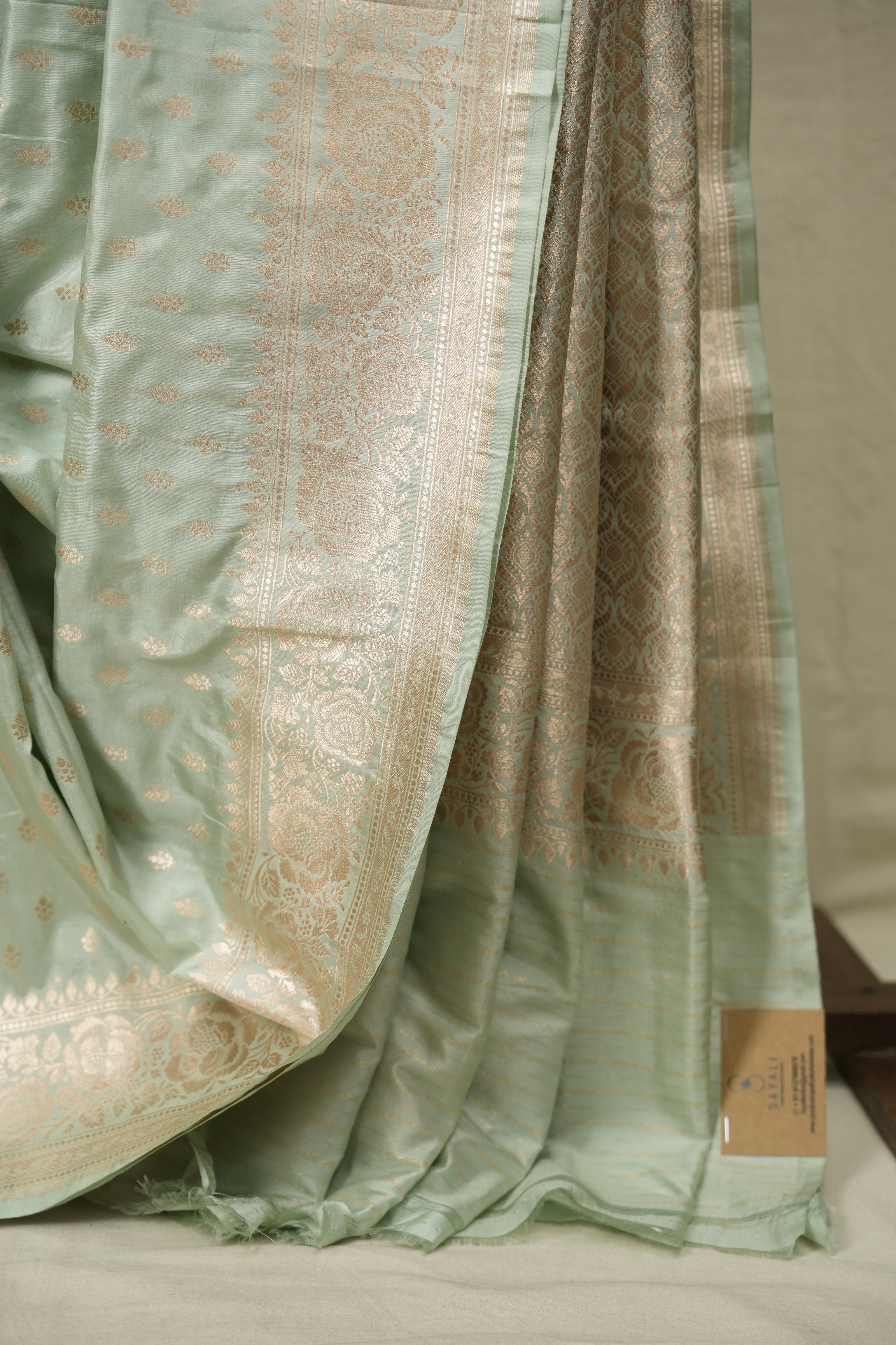 Mint Green Banarasi Silk Saree - SRMGBSS966