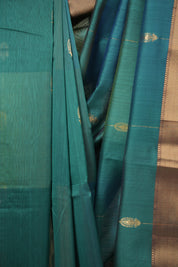 Dual Tone Green Maheshwari Saree- SRDTGMS1368