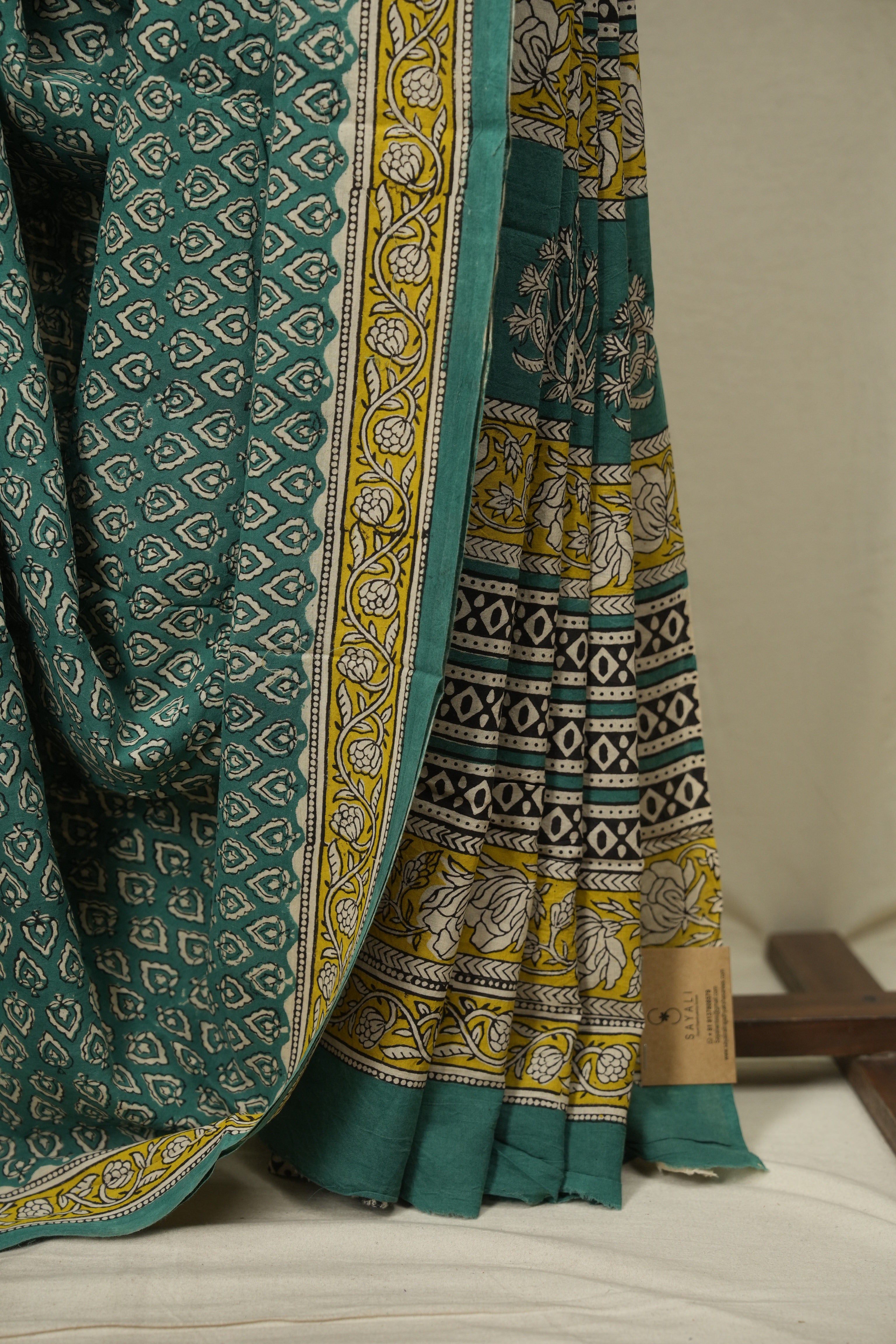 Rama Green HBP Cotton Saree - SRRGCS3601