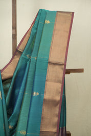 Dual Tone Green Maheshwari Saree- SRDTGMS1368