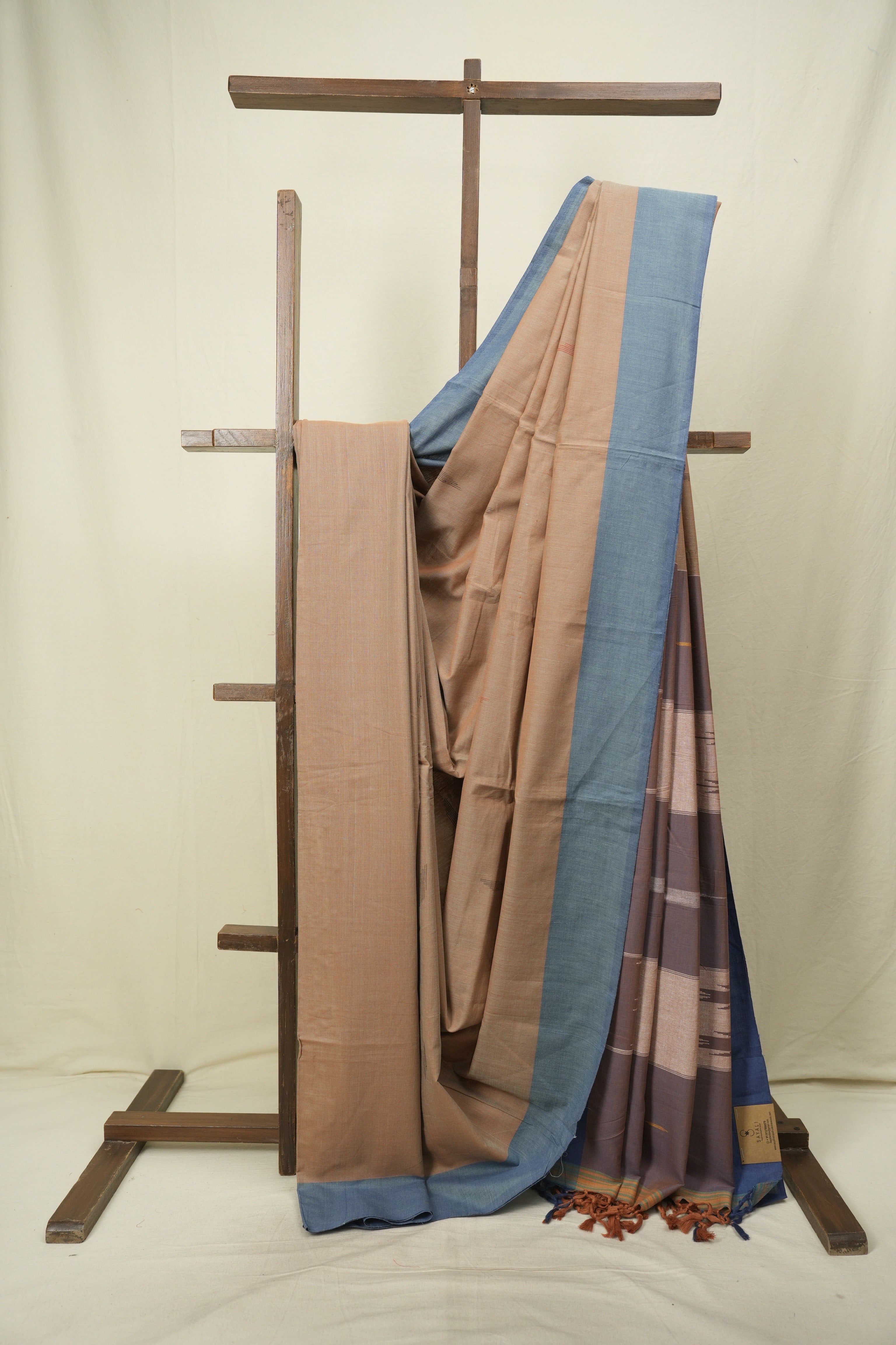 Brown Cotton Ilkal Saree - SRBCIS1062