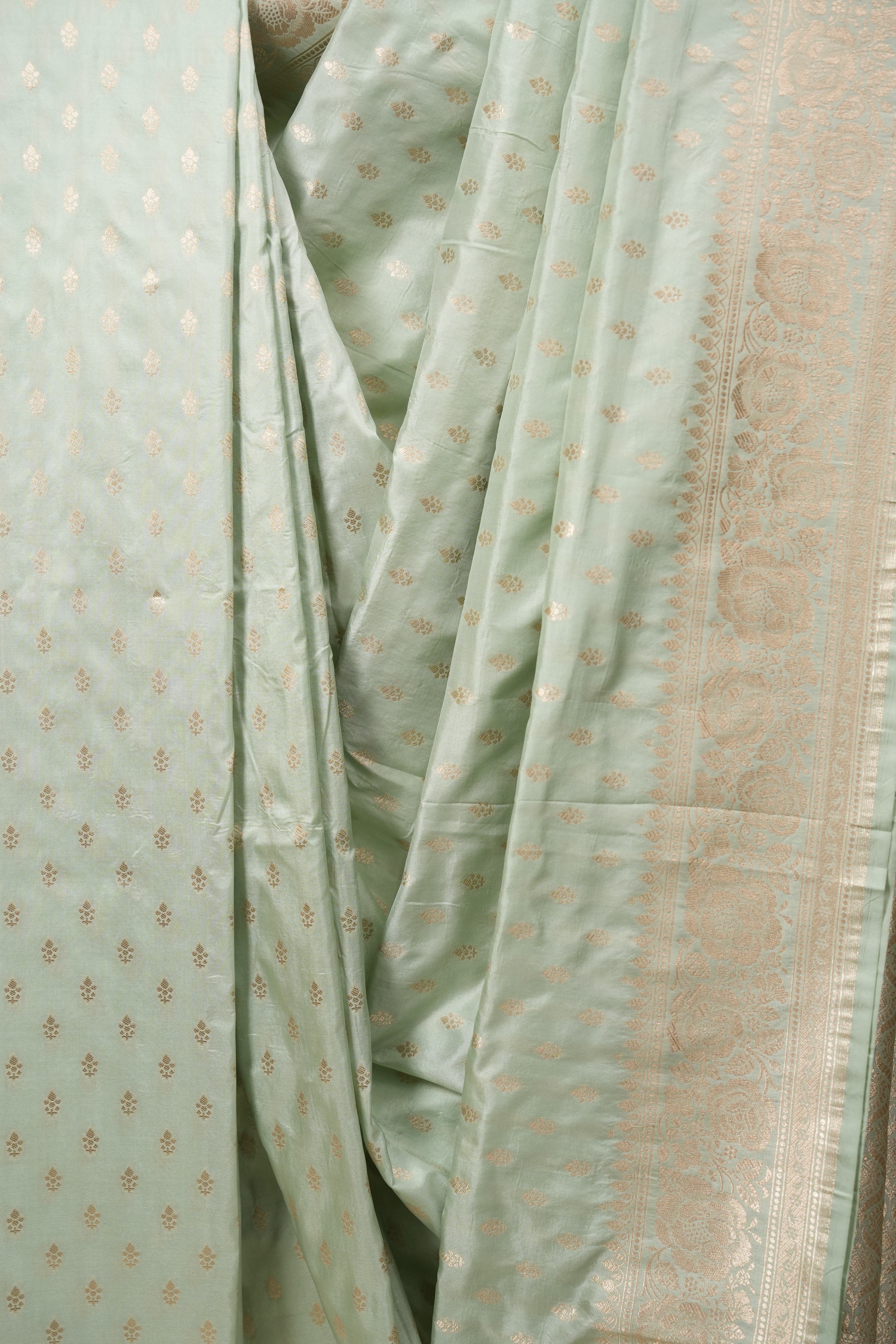 Mint Green Banarasi Silk Saree - SRMGBSS966