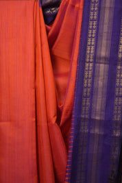 Orange Raw Silk Saree - SRORSS1045
