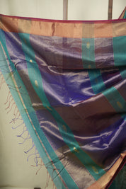 Dual Tone Green Maheshwari Saree- SRDTGMS1368