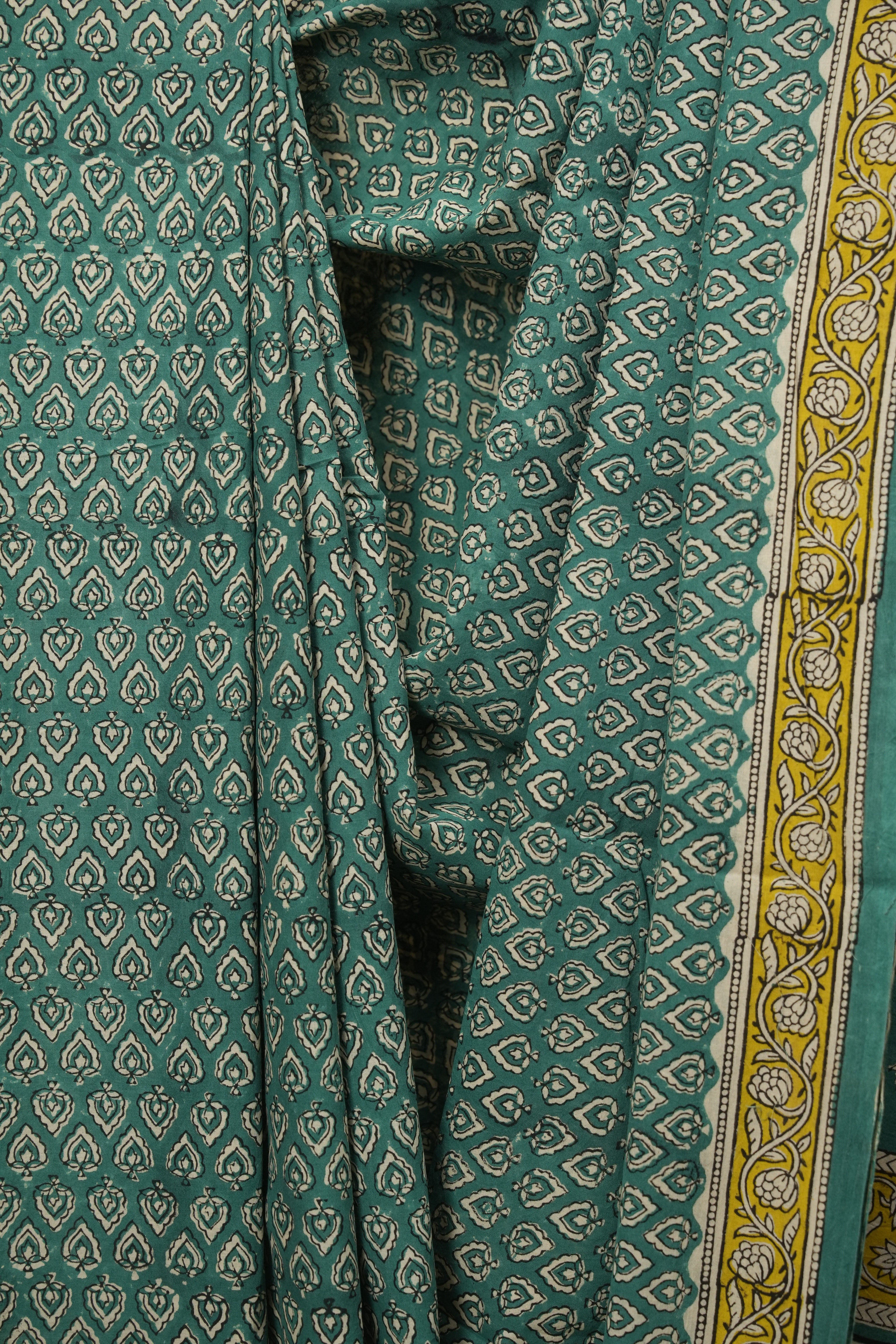 Rama Green HBP Cotton Saree - SRRGCS3601