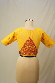 Turmeric Yellow Cotton Blouse - SRTYCB25