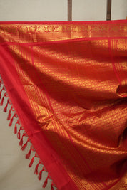 Two Tone Gold Gadwal Silk Saree - SRTTGGSS606