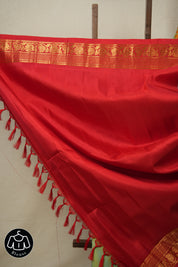 Two Tone Gold Gadwal Silk Saree - SRTTGGSS606