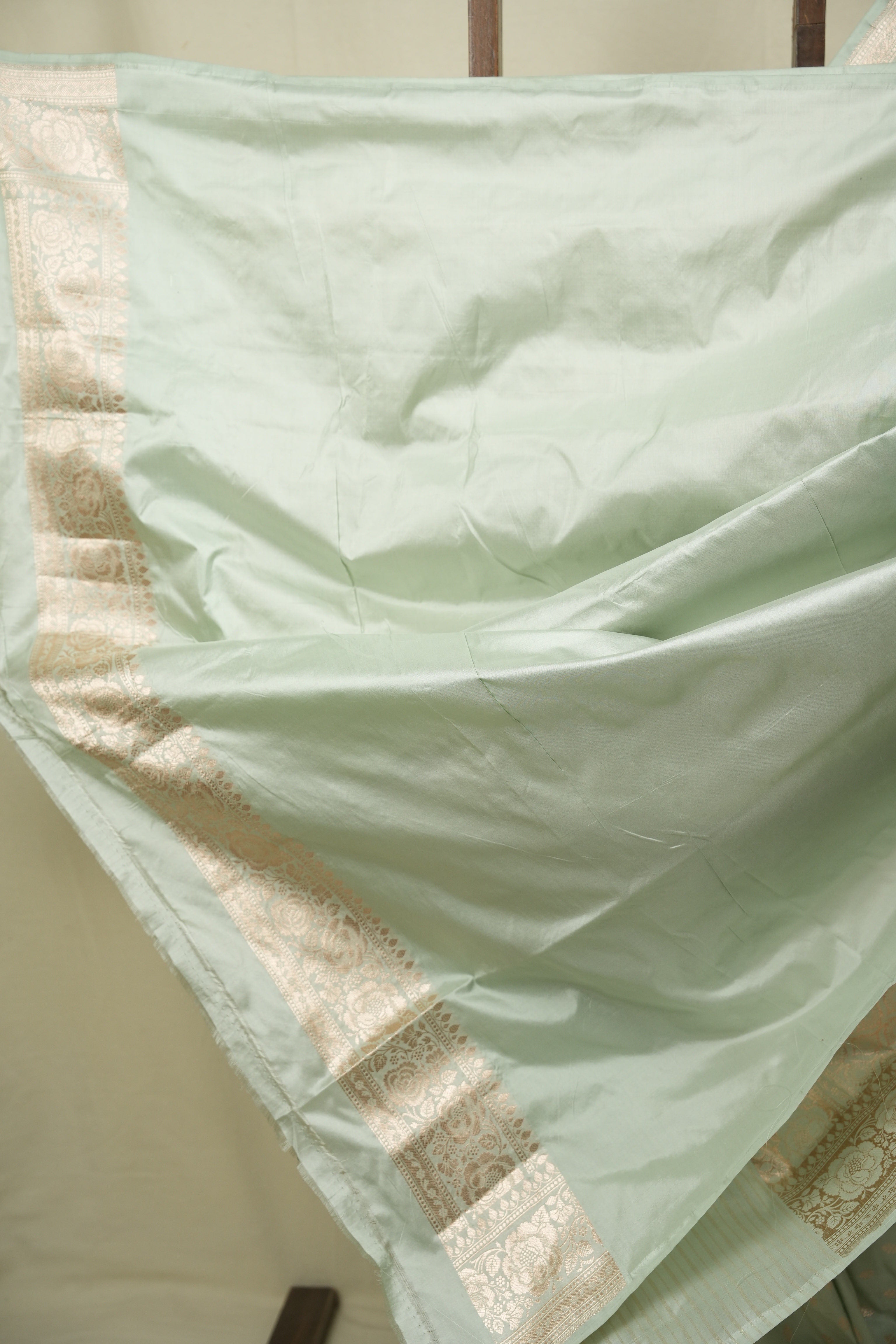Mint Green Banarasi Silk Saree - SRMGBSS966