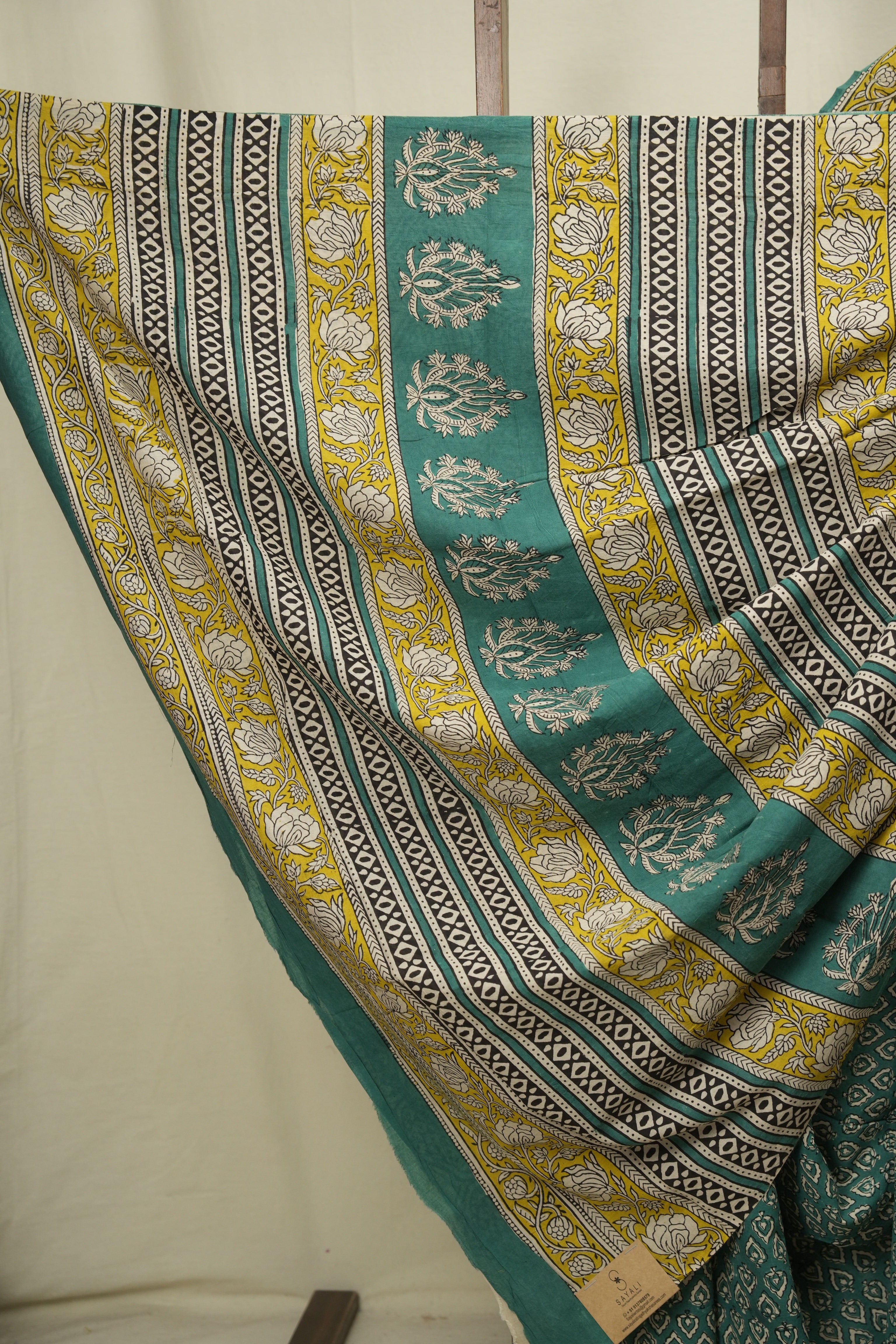 Rama Green HBP Cotton Saree - SRRGCS3601