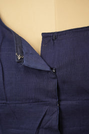 Navy Blue Cotton Blouse - SRNBCB26