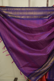 Orange Raw Silk Saree - SRORSS1045