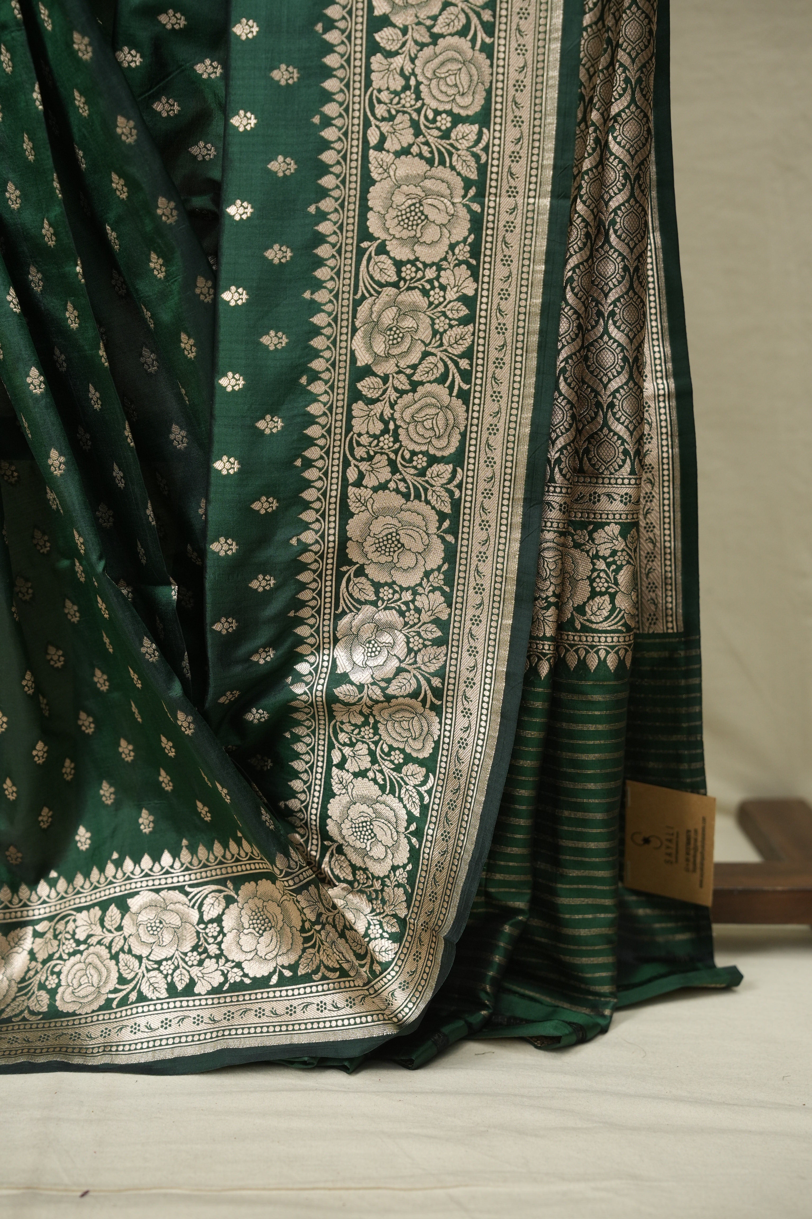 Green Banarasi Silk Saree - SRGBSS968