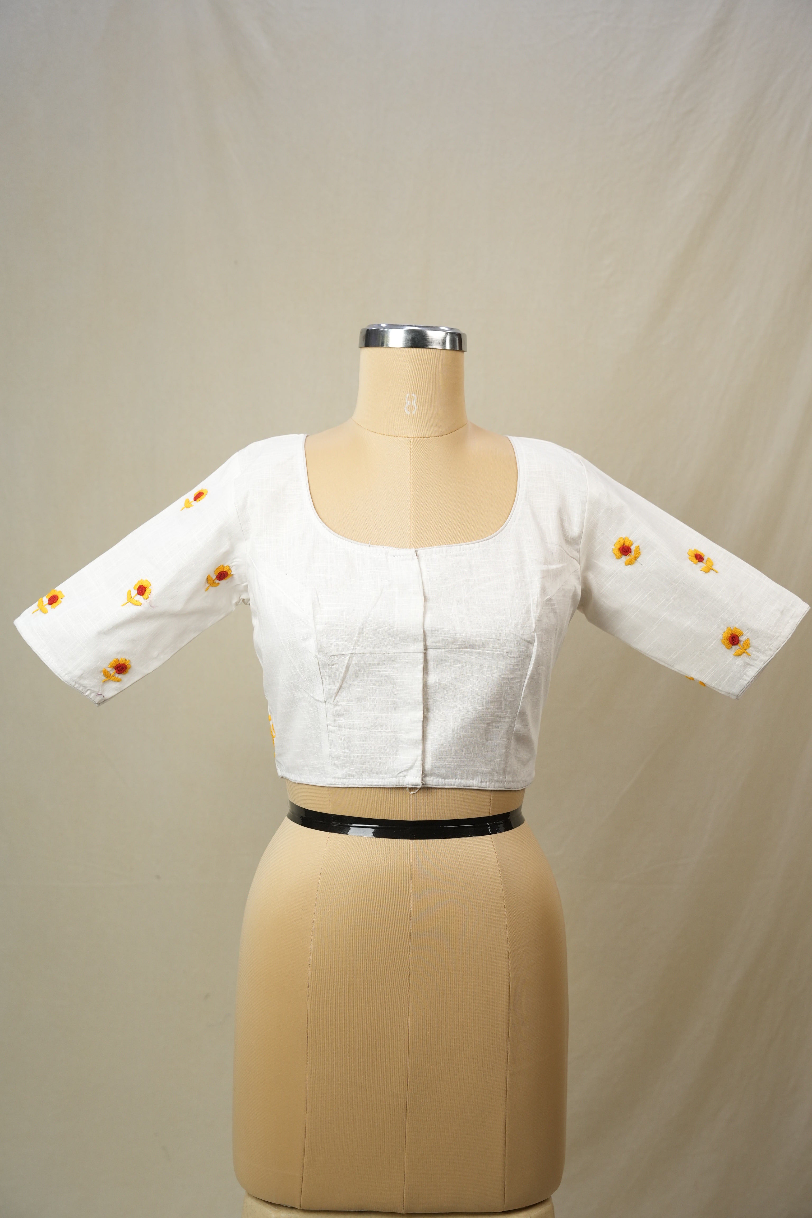 White Cotton Blouse - SRWCB27