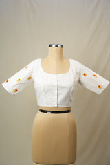 White Cotton Blouse - SRWCB27