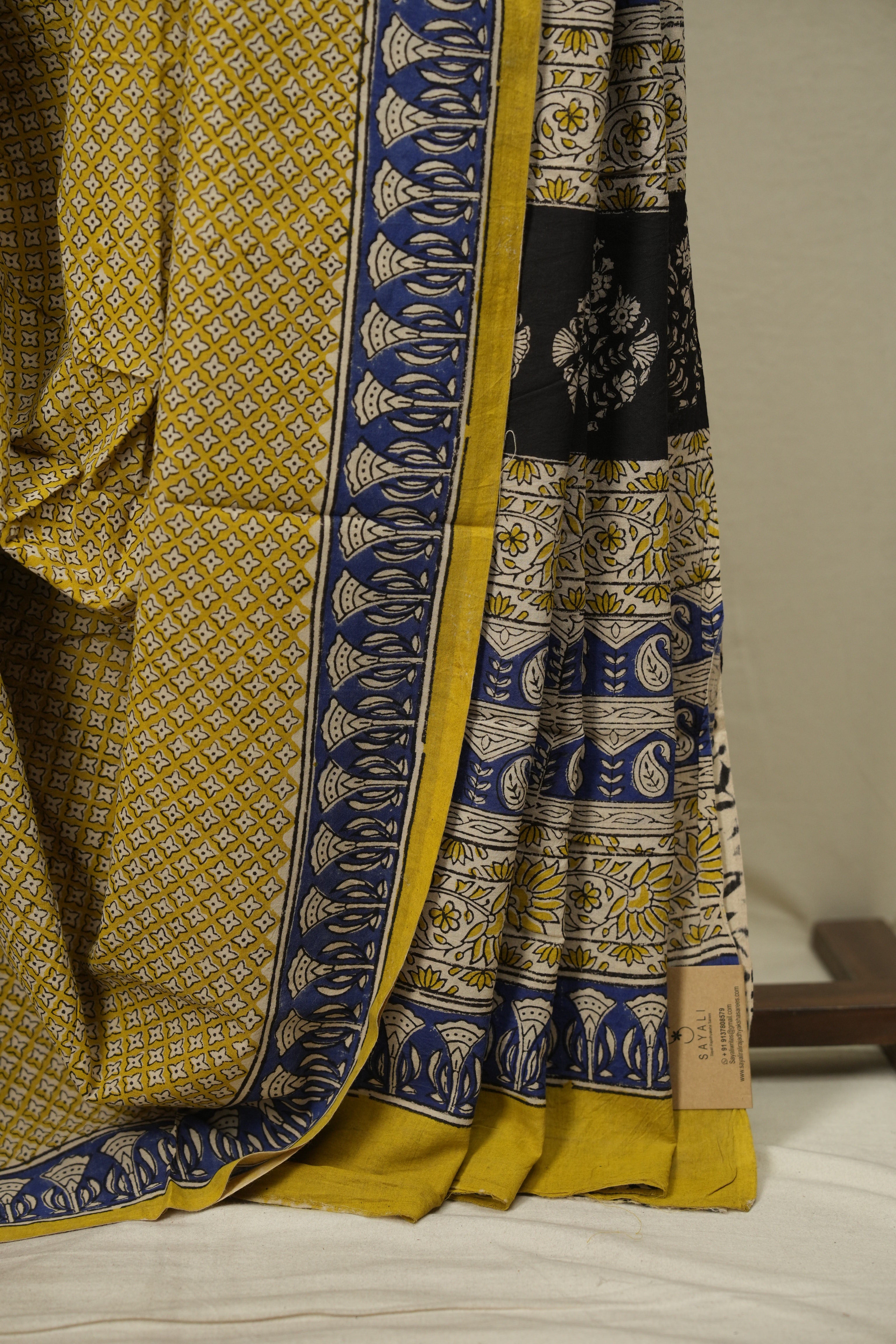 Yellow HBP Cotton Saree - SRYCS3603